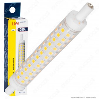 Life Lampadina LED R7s L118 9W Bulb Tubolare Slim