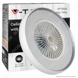 V-Tac VT-5022 Ventilatore da Soffitto 45W con Lampada LED 35W e