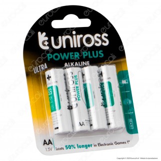 Uniross Pile Alcaline Power Plus AA / LR6 / Stilo / Mignon 1,5V -