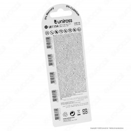Uniross Pile Alcaline a Bottone AG13 / LR1154 / G13 / LR44 / A76 /