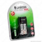 Uniross Caricabatterie Mini Hybrio AA / HR6 - AAA / HR03 con Indicatori LED Alimentato da Cavo USB