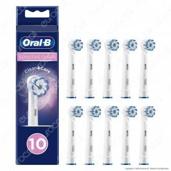 Oral-B Sensitive Testine di Ricambio per Spazzolino Elettrico - Confezione da 10 Testine