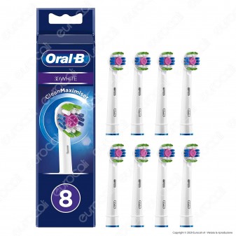 Oral-B 3D White Testine di Ricambio per Spazzolino Elettrico -