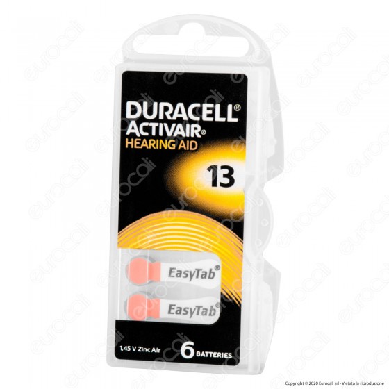 Duracell Activair Misura 13 - Blister 6 Batterie per Protesi Acustiche Duracell Activair Misura 13 - Blister 6 Batterie per Protesi Acustiche