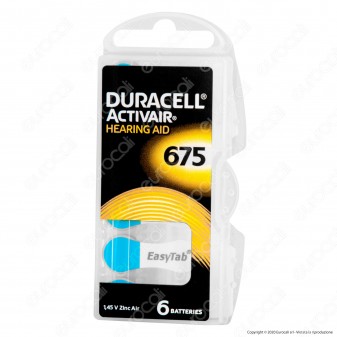 Duracell Activair Misura 675 - Blister 6 Batterie per Protesi Acustiche