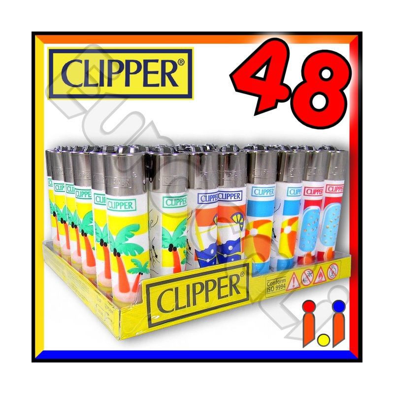 Clipper Large Fantasia Summer - Box da 48 Accendini