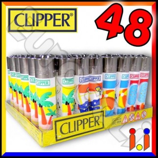 Clipper Large Fantasia Summer - Box da 48 Accendini