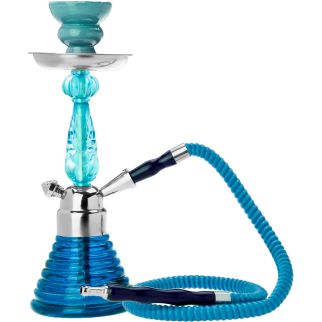 Champ Al Malik Foum Zguid Narghilè in Vetro Lavorato Azzurro mod.