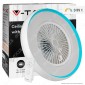 V-Tac VT-5022 Ventilatore da Soffitto Blu Ring 45W con Lampada LED 35W e Telecomando - SKU 7934 [TERMINATO]