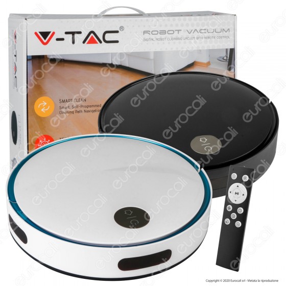 V-Tac VT-5522 Robot Aspirapolvere Ricaricabile con Telecomando - SKU V-Tac VT-5522 Robot Aspirapolvere Ricaricabile con Telecomando - SKU