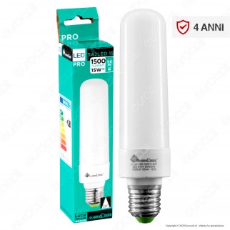 Marino Cristal Serie PRO Lampadina LED E27 15W Tubolar T38 - mod.