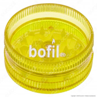 Mini Grinder Tritatabacco Bofil Tiny 2 Parti in Plastica Trasparente