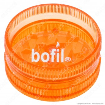 Mini Grinder Tritatabacco Bofil Tiny 2 Parti in Plastica Trasparente