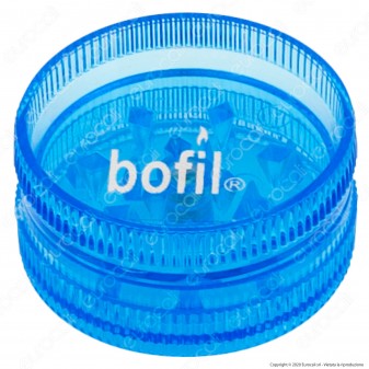 Mini Grinder Tritatabacco Bofil Tiny 2 Parti in Plastica Trasparente