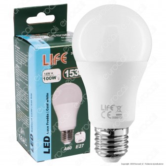 Life Lampadina LED E27 14W Bulb A60 - mod. 39.920315C / 39.920315N /