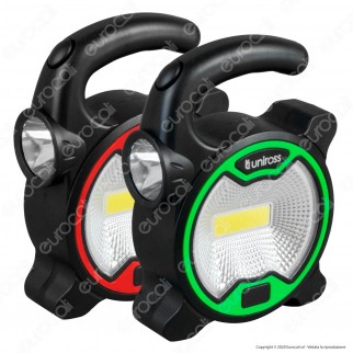 Uniross Torcia Mini Multiuso LED COB 3W 2 Modalità di Illuminazione a