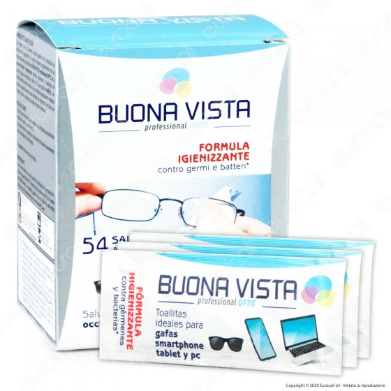 Salviette Igienizzanti per Occhiali Smartphone Tablet e Pc Buona Vista