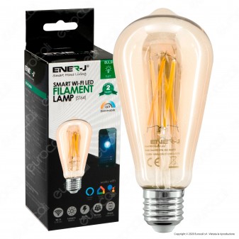 Ener-J Lampadina LED Smart Wi-Fi E27 8,5W Dimmerabile Bulb ST64