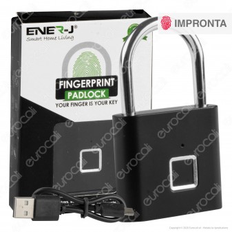 Ener-J Fingerprint Padlock Lucchetto Sbloccabile con Impronta
