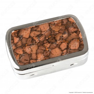 Atomic Portatabacco in Metallo Cromato Spazzolato con 3 Fantasie in