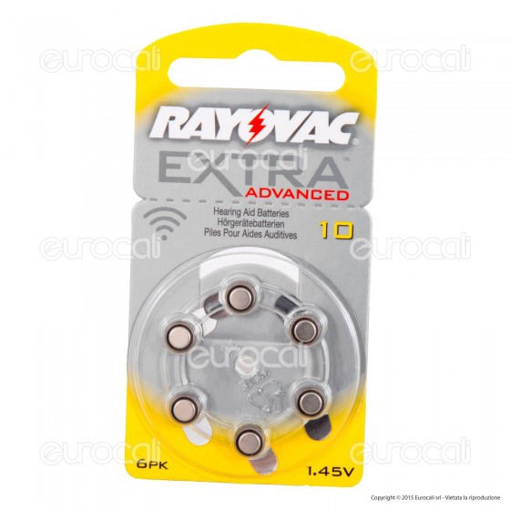 Rayovac Extra Advanced Misura 10 - Blister 6 Batterie per Protesi Rayovac Extra Advanced Misura 10 - Blister 6 Batterie per Protesi