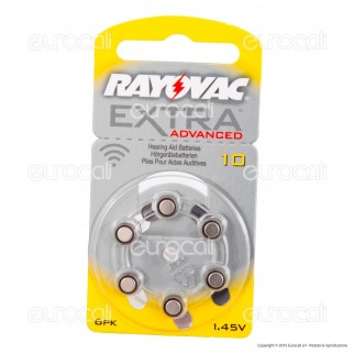 Rayovac Extra Advanced Misura 10 - Blister 6 Batterie per Protesi