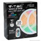 Immagine 5 - V-Tac VT-5050-300 Kit con Striscia LED 5050 4,8W 12V Multicolore RGB 10mt Controller e Alimentatore