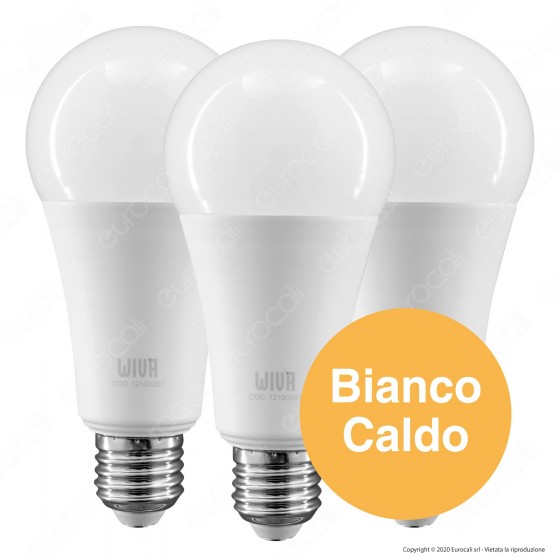Wiva Lampadina LED E27 20W Bulb A70 - 3 Lampadine [TERMINATO]