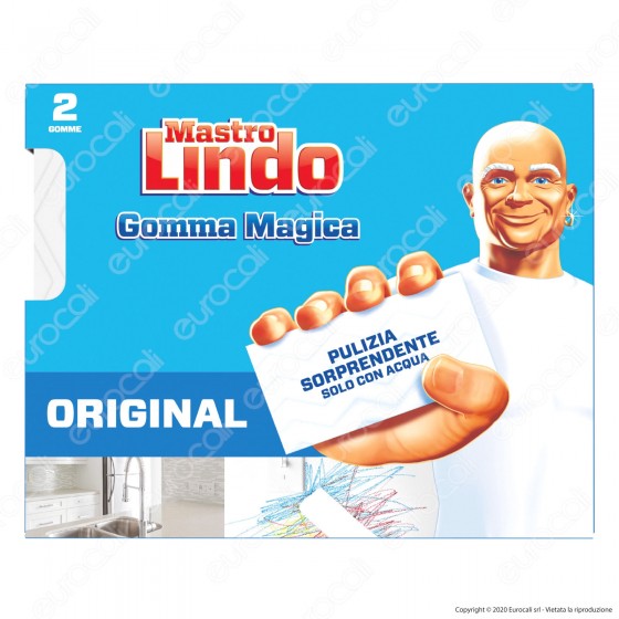 Mastro Lindo Gomma Magica con Triplo Strato Pulente - Confezione da 2 Mastro Lindo Gomma Magica con Triplo Strato Pulente - Confezione da 2