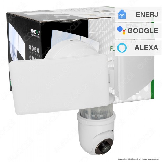 Ener-J Smart Faretto LED 30W con Telecamera di Sicurezza Wi-Fi 1080p Ener-J Smart Faretto LED 30W con Telecamera di Sicurezza Wi-Fi 1080p