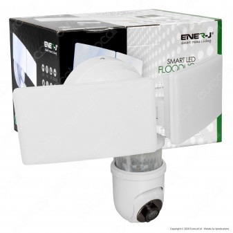 Ener-J Smart Faretto LED 30W con Telecamera di Sicurezza Wi-Fi 1080p