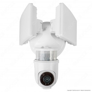 Ener-J Smart Faretto LED 30W con Telecamera di Sicurezza Wi-Fi 1080p