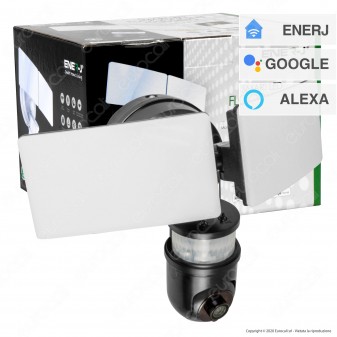 Ener-J Smart Faretto LED 30W con Telecamera di Sicurezza Wi-Fi 1080p