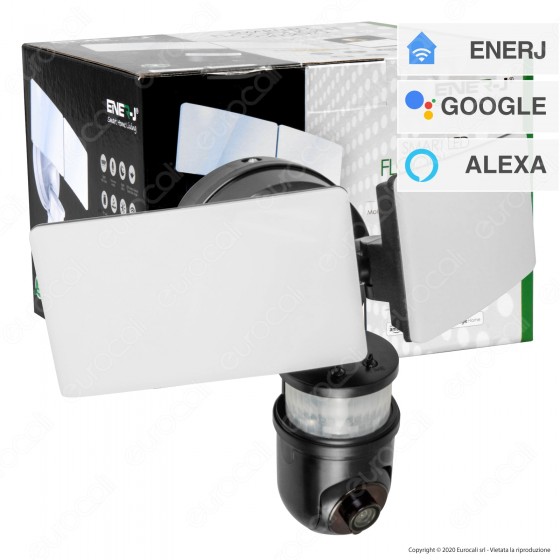 Ener-J Smart Faretto LED 30W con Telecamera di Sicurezza Wi-Fi 1080p Ener-J Smart Faretto LED 30W con Telecamera di Sicurezza Wi-Fi 1080p
