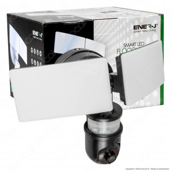 Ener-J Smart Faretto LED 30W con Telecamera di Sicurezza Wi-Fi 1080p