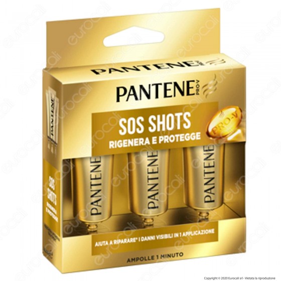 Pantene Maschera per Capelli Deboli e Danneggiati Sos Shots - 3 Flaconi da 15ml Pantene Maschera per Capelli Deboli e Danneggiati Sos Shots - 3 Flaconi da 15ml
