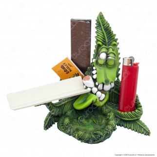 CannaBuds Posacenere Rolling Station in Poliresina - Canapa Leaf