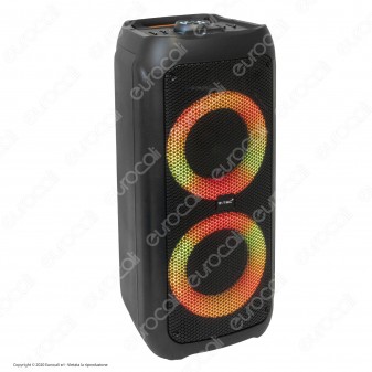 V-Tac Audio VT-6307-2 Cassa Speaker 700W con Bluetooth LED RGB Telecomando e Microfono - SKU 8981