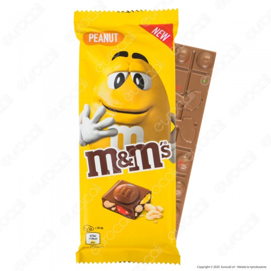 M&M's Peanut Tavoletta di Cioccolato al Latte con Confetti agli Arachidi - Confezione da 165g