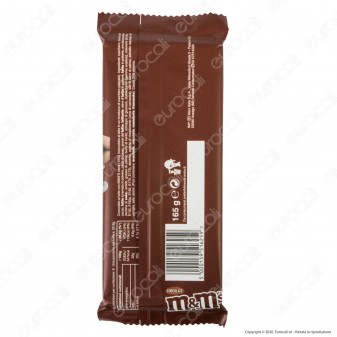 M&M's Chocolate Tavoletta di Cioccolato al Latte con Confetti al Cioccolato - Confezione da 165g