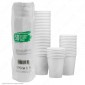 50 Bicchieri in Carta Biodegradabile Compostabile Colore Bianco per Bevande Calde e Fredde da 165ml