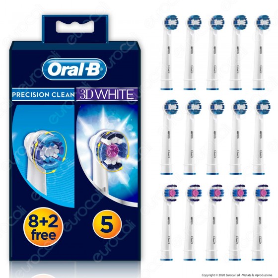 Testine Ricambio Spazzolino Elettrico Precision Clean e 3DWhite Oral-B