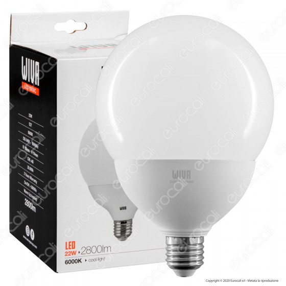 Wiva Lampadina LED E27 22W Globo G120 - mod. 12100448 / 12100449 / Wiva Lampadina LED E27 22W Globo G120 - mod. 12100448 / 12100449 /