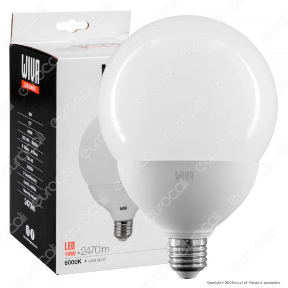 Wiva Lampadina LED E27 19W Globo G120 - mod. 12100445 / 12100446 / Wiva Lampadina LED E27 19W Globo G120 - mod. 12100445 / 12100446 /
