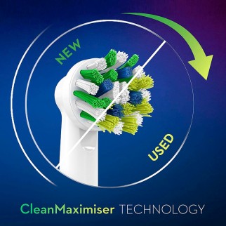 Oral-B CrossAction Testine di Ricambio per Spazzolino Elettrico -