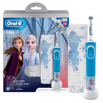 Kit Oral-B Spazzolino Elettrico Ricaricabile Vitality Frozen + 4