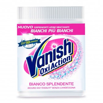 Vanish Oxi Action Bianco Splendente in Polvere per Tessuti Bianchi -