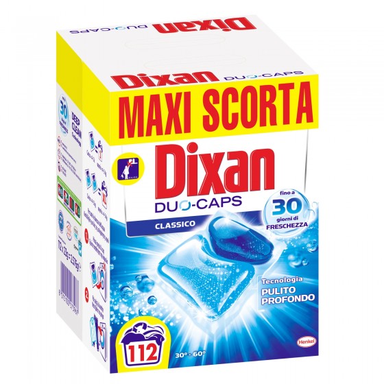 Dixan Duo Caps Classico Detersivo in Capsule per Lavatrice Maxi Dixan Duo Caps Classico Detersivo in Capsule per Lavatrice Maxi