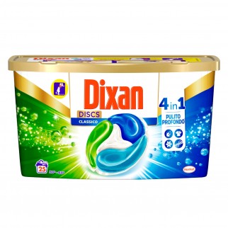 Dixan Discs Classico 4in1 Detersivo per Lavatrice - Confezione da 25
