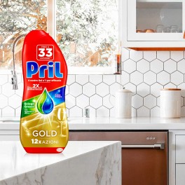 Pril Gold Gel Sciogli Grasso per Lavastoviglie - Flacone da 600 ml